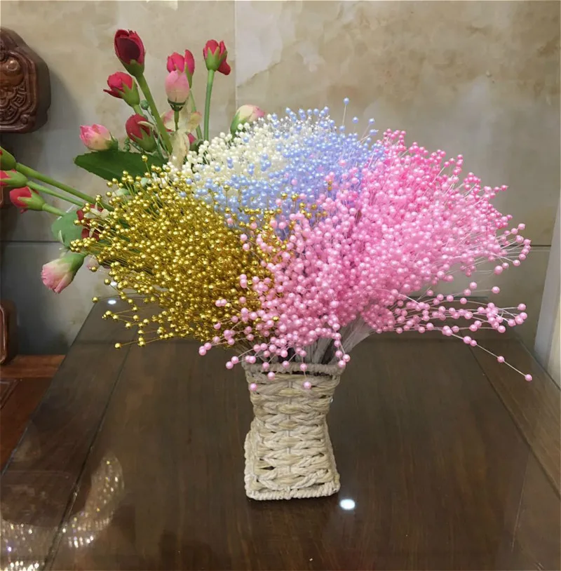 10 шт. жемчужные звездочки свадебные искусственные сушеные цветы букет украшение