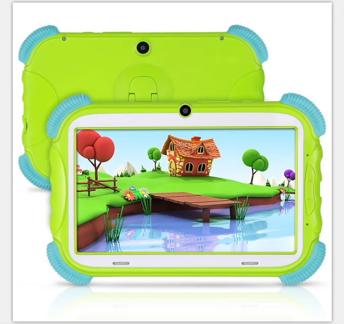 K78 Green Детский планшет 7 дюймов Android 8,1 16GB Babypad Edition PC с Wifi и камерой GMS Сертифицированный поддерживаемый детский чехол-подставка - Комплект: K78 Green