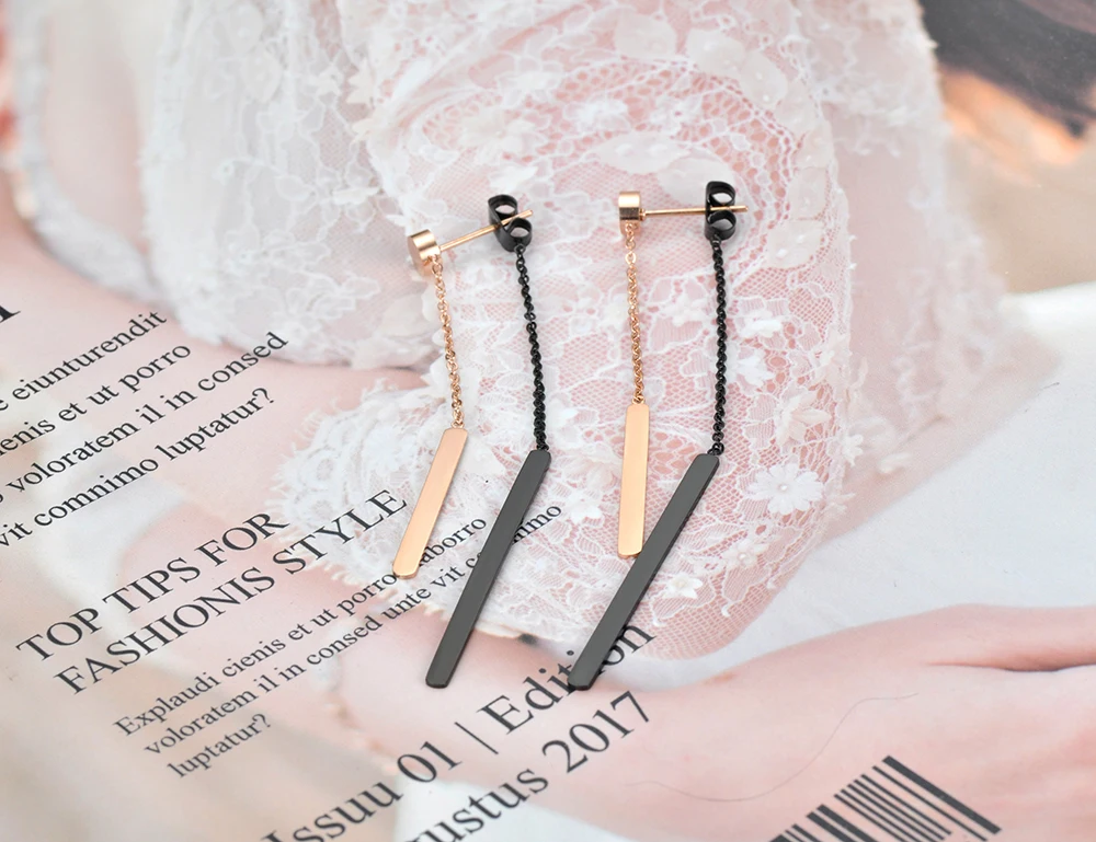 Женские Висячие серьги Lokaer серьги-кисточки из нержавеющей титановой стали