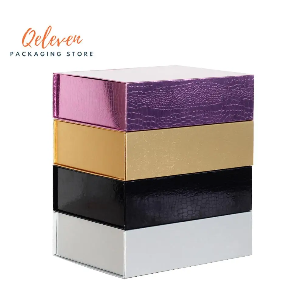 Wholesale 2pcs/Lot Custom Paperboard Folding rigid box Magnetic closure hot stamping foil logo Packaging Clothing Hair wigs | Дом и сад