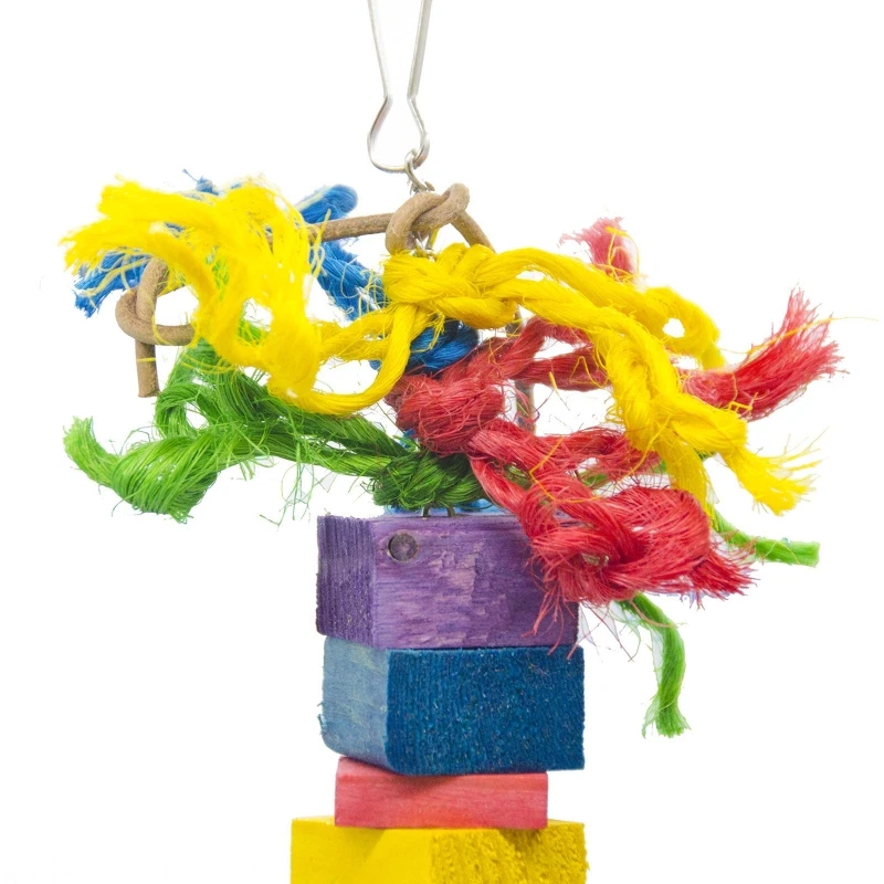 

Colorful Parrot Swing Climbing Bird Toy Standing Bar Climbing Training Twig Wood R9JC
