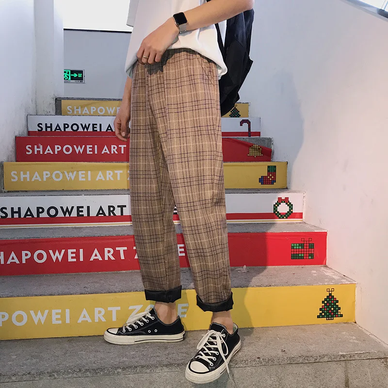 Liketkit мужские и женские корейские черные клетчатые повседневные штаны 2019 s Harajuku
