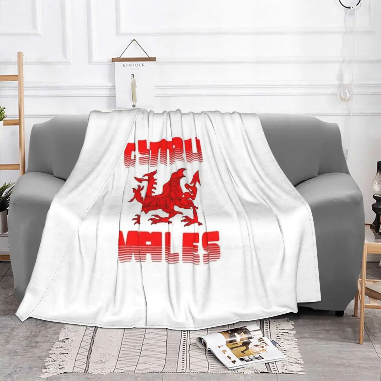Супертеплые мягкие одеяла Cymru с изображением дракона покрывало для