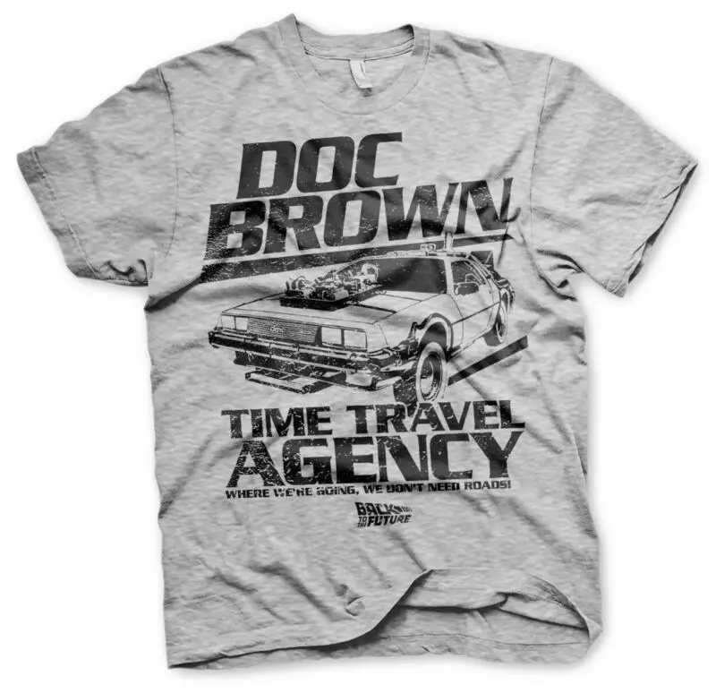 Мужская футболка с надписью Back to the Future Doc Brown Marty McFly|Мужские футболки| |