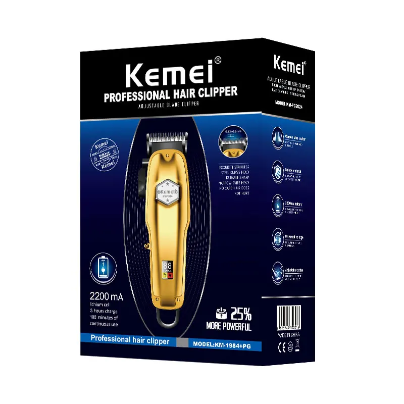 Машинка для стрижки волос Kemei 0 мм электрический триммер аккумуляторная машинка