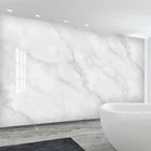 Современные Простые Белые Мраморные обои из ПВХ, самоклеящиеся водонепроницаемые фоны для ванной комнаты, Настенная фреска, 3D мраморные настенные Стикеры, фрески
