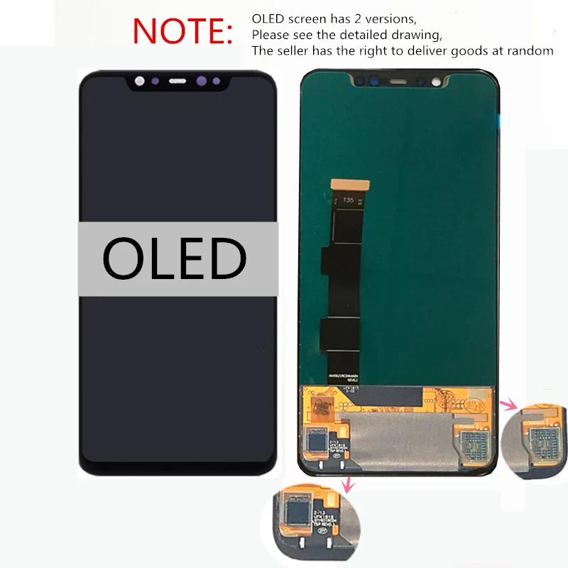 OLED Version Для Xiaomi mi 8 mi 8 ЖК-дисплей дигитайзер сенсорный экран Запасные части для телефона - Цвет: OLED Version