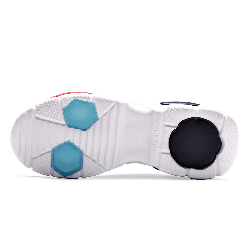 

Onemix Air Cushion Sneakers For Women 2021 Red Shock Absorption Sports Shoes Men's Leather Retro Platform Walking Jogging Shoes