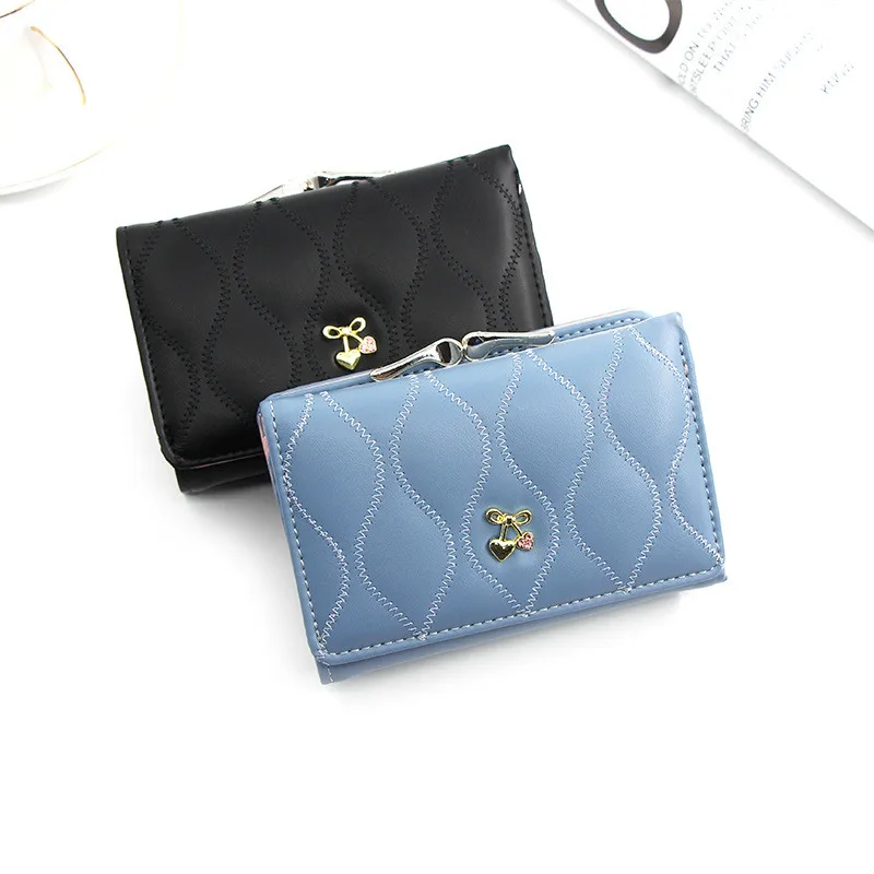 

MONNET CAUTHY 2020 Short Wallets Classic Large Capacity Multi-card Slot Bi-fold Wallet Solid Color Blue Black Green Coin Purse