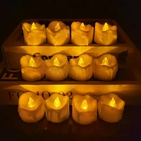 3pcs flickering flameless tea lights night lamp led candle light battery operated for halloween christmas wedding decoration