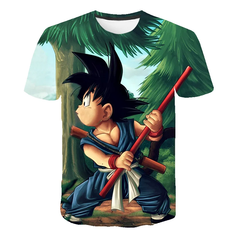 

Men's Fashion Anime cartoon T Shirt O-neck 3D Printing Goku T-shirt Men's T-shirt Short Sleeve Children Anime Cartoon T-shirt