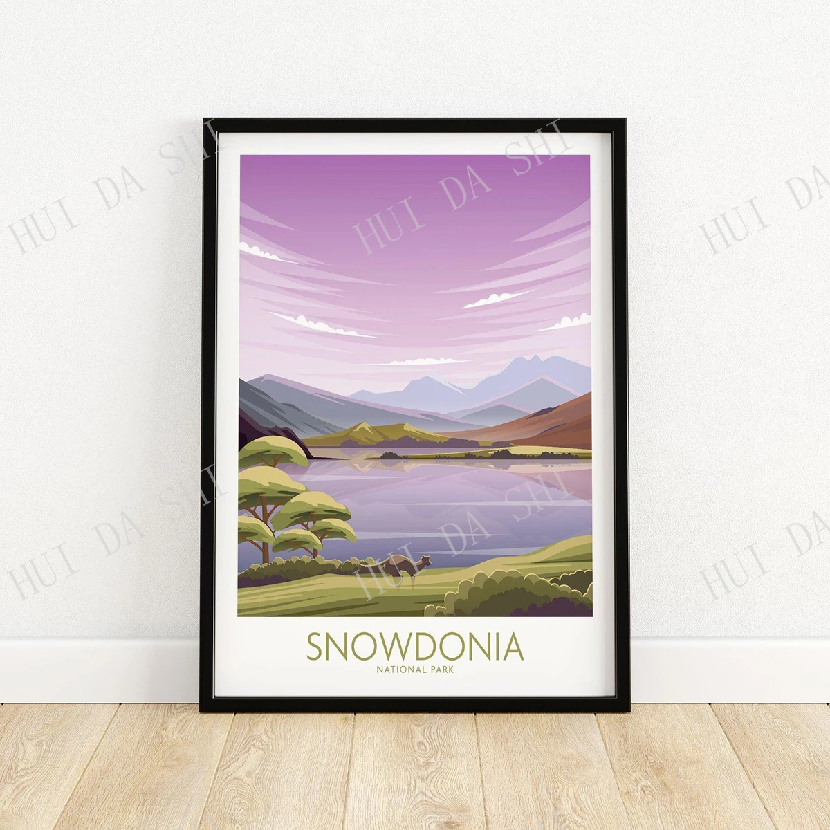 

Snowdonia National Park Poster | Art Print | Wales Travel Poster | Welsh Prints Wall Art | Home Decor Artwork | Gift Idea