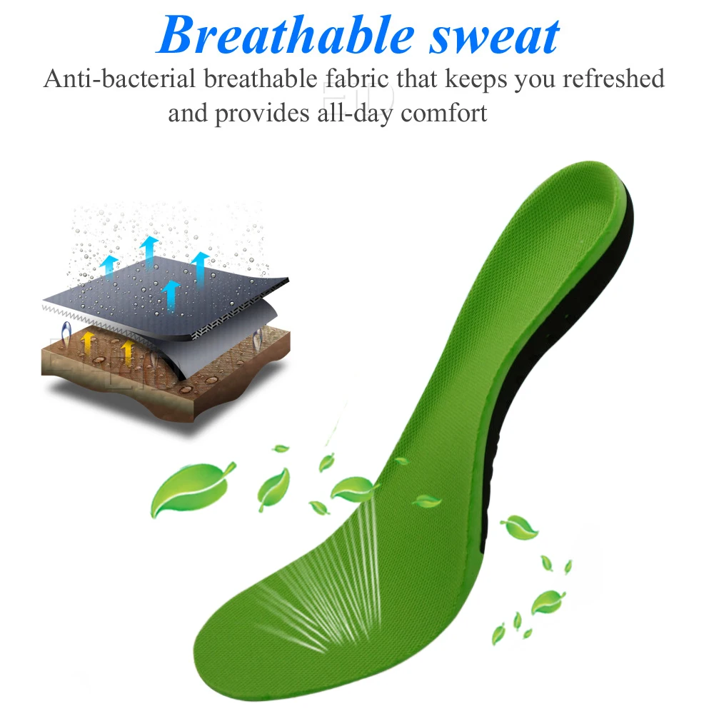 Ортопедические стельки из ПУ кожи коррекция плоскостопия и искривления ноги