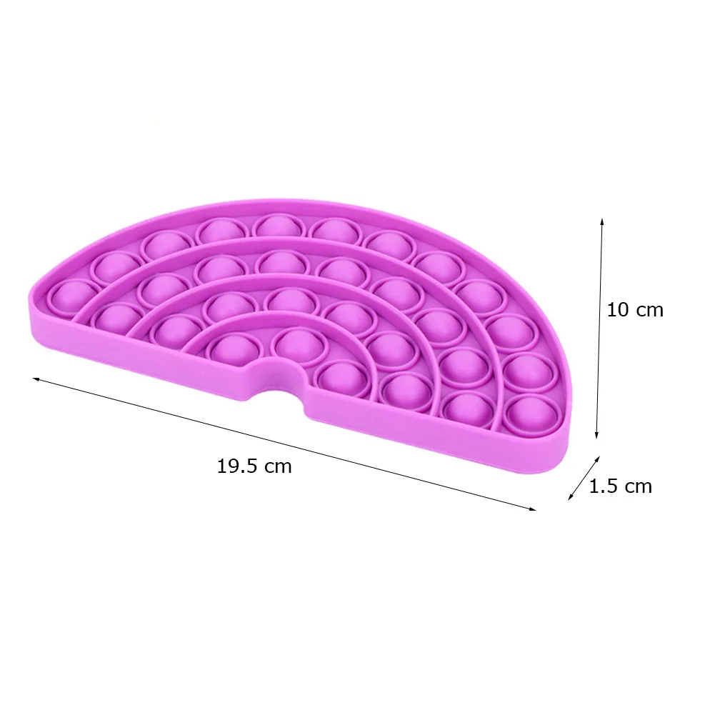 Juguete sensorial de burbujas de empuje para aliviar el estr&eacute;s, juguete para aliviar el autismo, semic&iacute;rculo, juguete de descompresi&oacute;n-4
