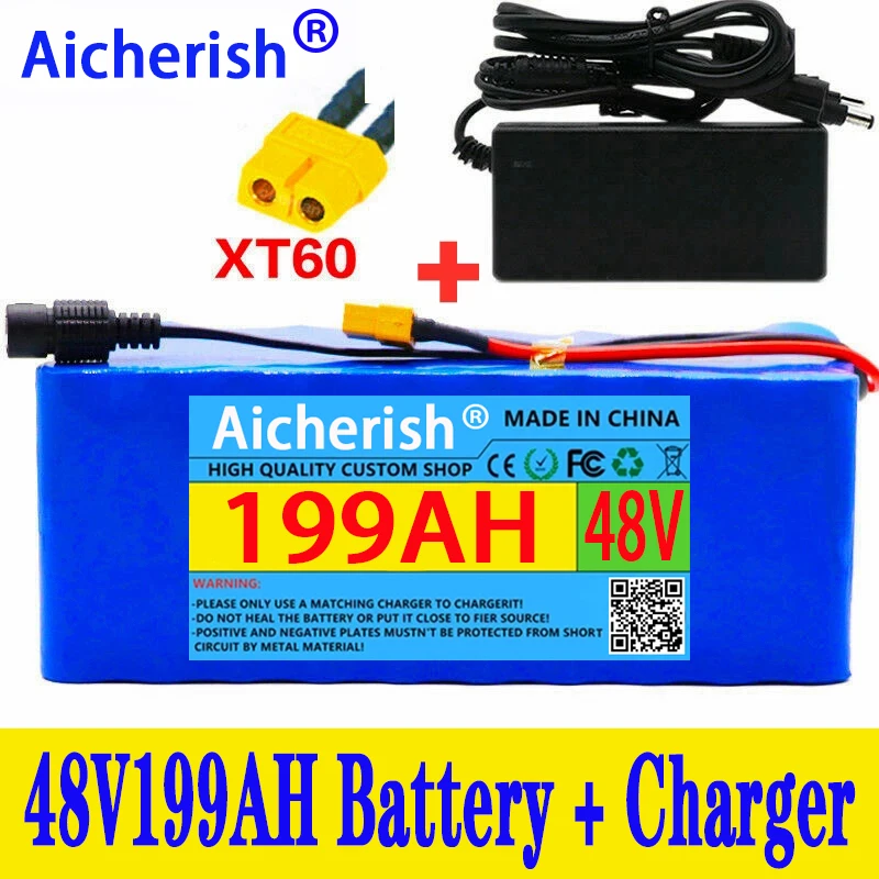 

Новый 18650 литий-ионный Электрический велосипед E-Scooter 48 В 199Ah 13S3P 199000 мАч 350 Вт-1000 Вт Аккумулятор для мотоцикла 20A BMS 54,6 в зарядное устройство