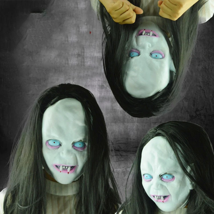 2019 New Halloween Mask Funny Horror Witch Female Ghost Belt Movie Photo Props Latex Bar Dance Party | Дом и сад