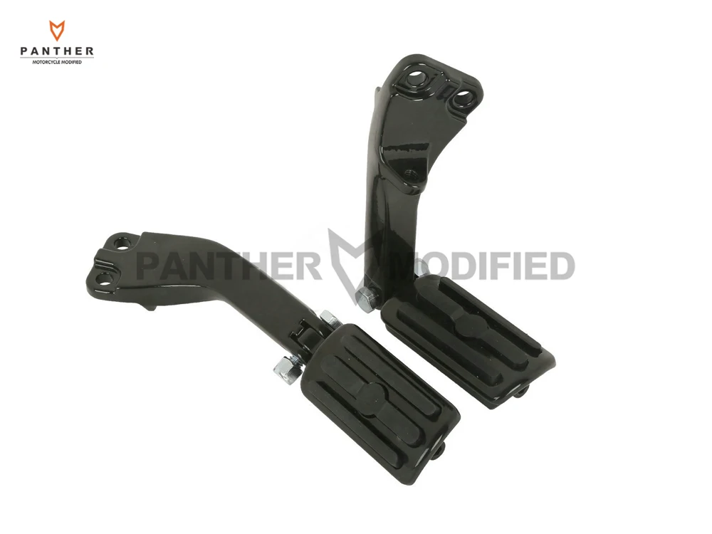 

Black Motorcycle Passenger Foot Pegs Footpeg Moto Foot Rest Support Mounting case for Harley Dyna 2006-2017 Fat Bob Low Rider