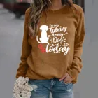 Женская толстовка с длинным рукавом, с принтом в виде собаки