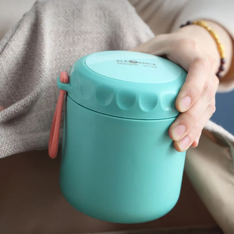 430ML Portable Single wall Stainless Steel Containers Food Thermos for Kids Lunch Box Soup Leakproof Lunchbox | Дом и сад