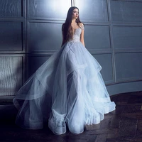 fivsole v neck princess ball gown wedding dress beaded sequins appliques customize bride bridal gowns ruffles vestido feminino