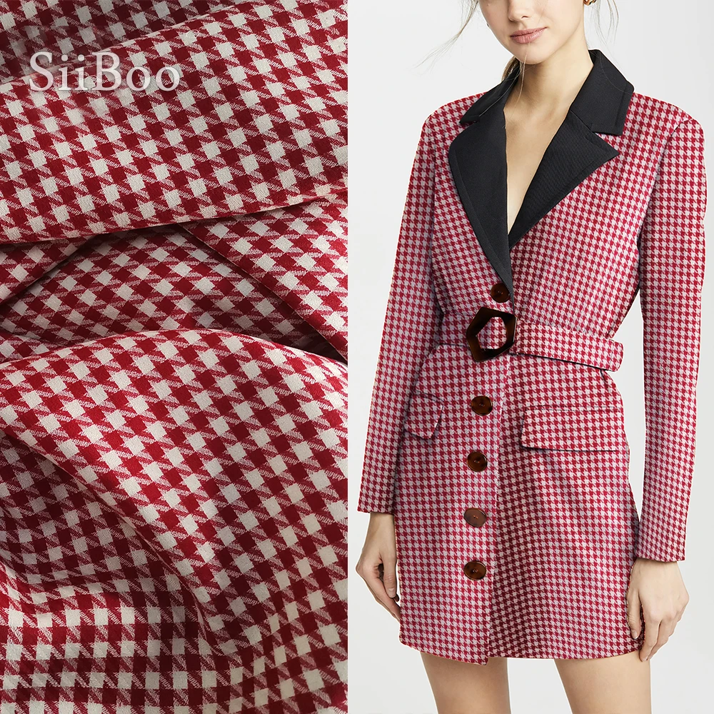 Одежда из 100% шерсти в американском стиле Зимнее пальто Цвет красный белый Узор