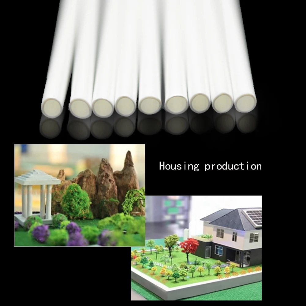 Модель белой трубки диаметром 2 мм 10 круглая трубка игрушка конструкция