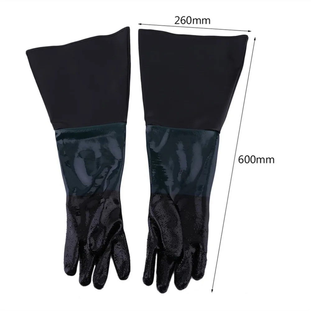 

1 Pair 600MM Durable Soft Heavy Duty Protective Sandblasting Replacement Machine Gloves For Sandblaster Sand Blast Cabinet Work