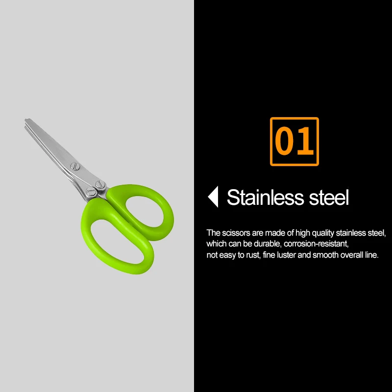 5 слоев Нержавеющая сталь Многослойные рубленый зеленый лук растительное Кухня