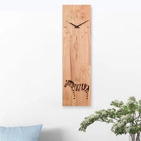 solid wood simple modern wall clock nordic square mute decorative clock office atmosphere personality art fashion table