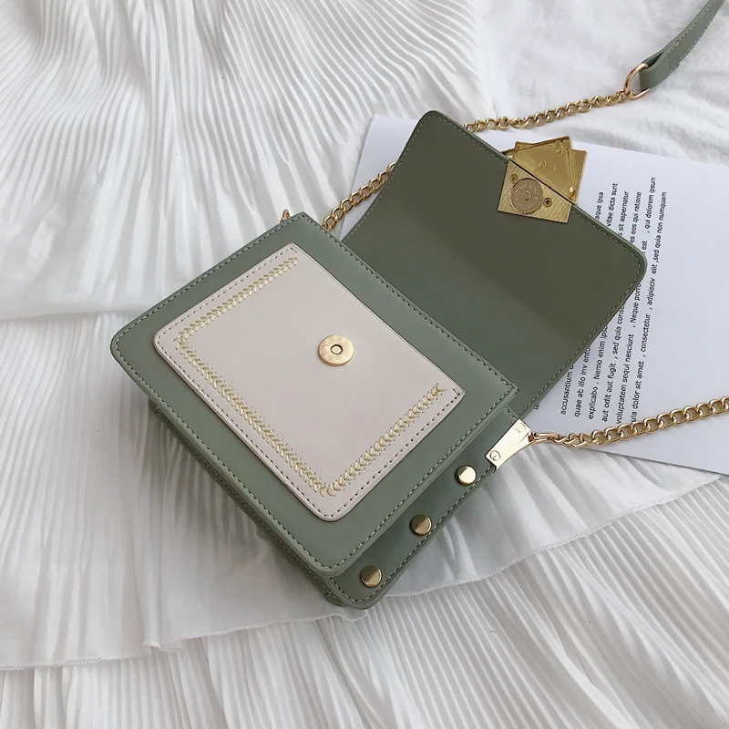 

Chain Pu Leather Crossbody Bags For Women 2020 Small Shoulder Messenger Bag Special Lock Design Female Travel Handbags