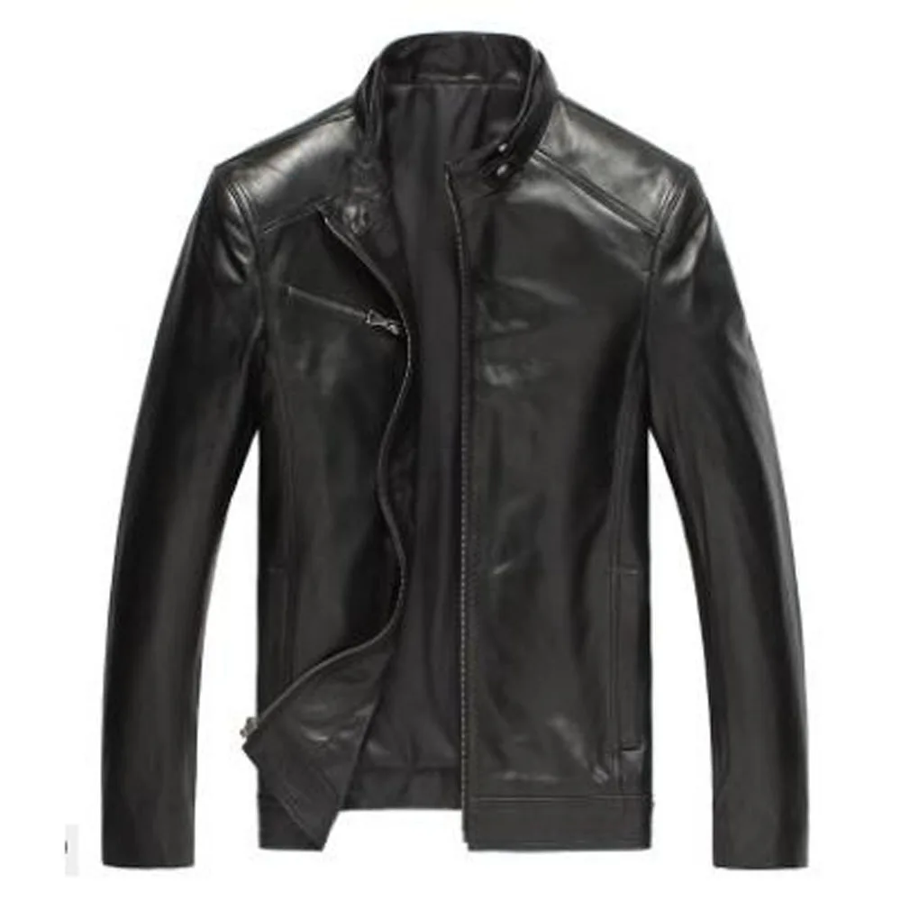 

Leather Promote Genuine Men Outwear Real Sheepskin Jacket Leather Male Spring Leather Clothing
