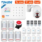 Система сигнализации TOWODE, Wi-Fi, GSM, Tuya, дистанционное управление через приложение, 6 языков, панель сигнализации с уличной камерой наблюдения