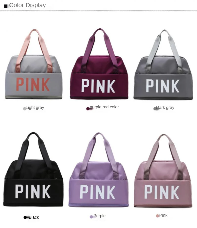 

2021 new ladies short-distance travel bag lightweight large-capacity portable storage bag fitness sports luggage bag