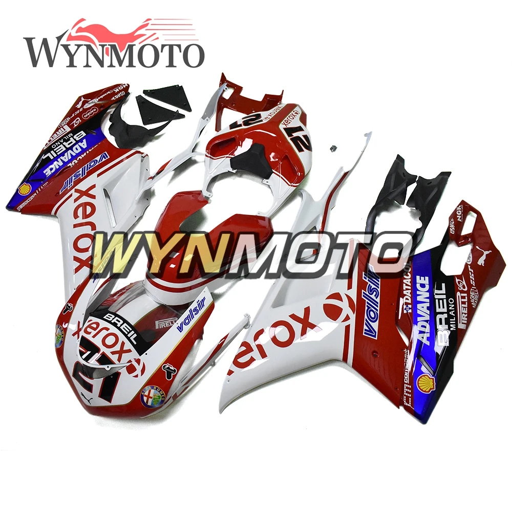 

Red White Fairing For Ducati 1098 848 1198 2007 2008 2009 2010 2011 2012 Bodywork 07 08 09 10 11 12 Motorcycle Cowlings