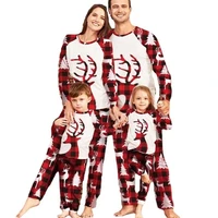 christmas family matching clothes deer print father mother son daughter cute parent child outfit two piece pajamas sets