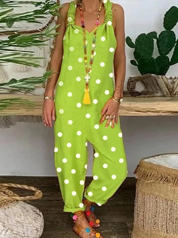 

2021 Summer Causal Solid Color Sleeveless Women Jumpsuits Plus Size Wide Leg V Neck Backless Long Overalls Loose Rompers