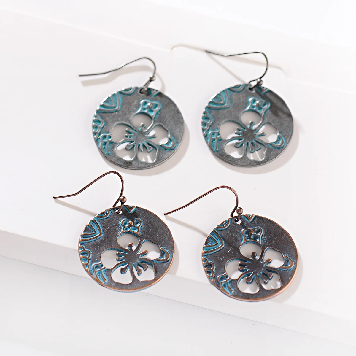 Женские ажурные серьги с цветами серебряного цвета Модные женские ювелирные