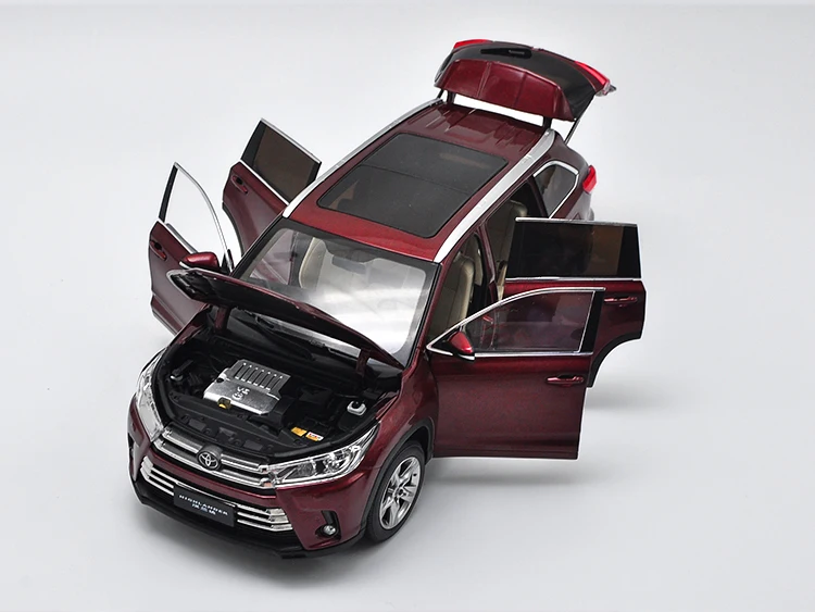 Exquisite gift 1:18 Toyota new Highlander alloy model,simulation die-cast metal collection decoration model,free shipping