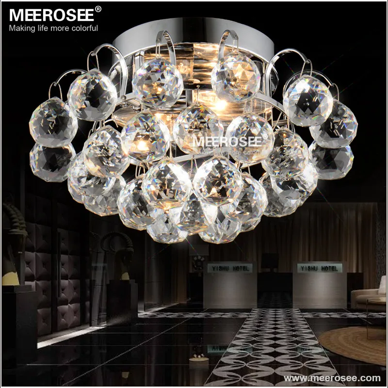 Современная Подвесная лампа в форме шара светильник с прозрачным хрусталем