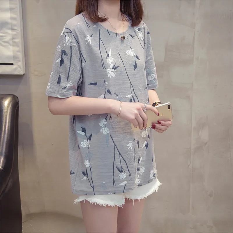 Женская футболка Nkandby размера плюс Повседневная Свободная с коротким рукавом из