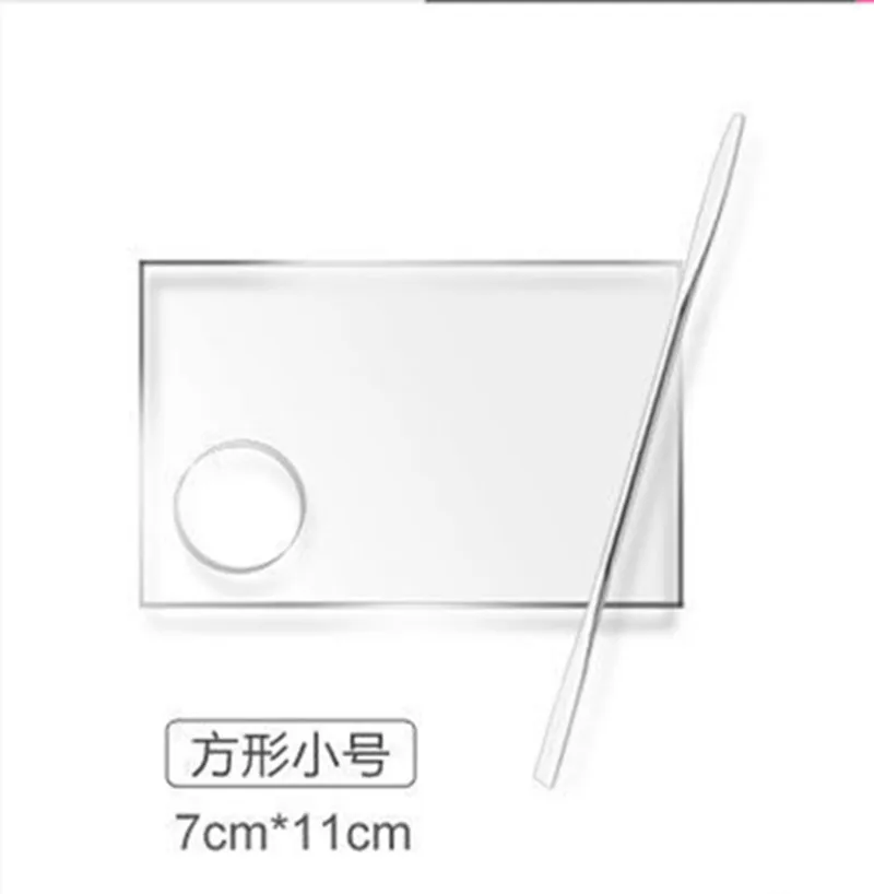 

1 set of acrylic transparent makeup palette blender with spatula makeup nail salon manicure tools