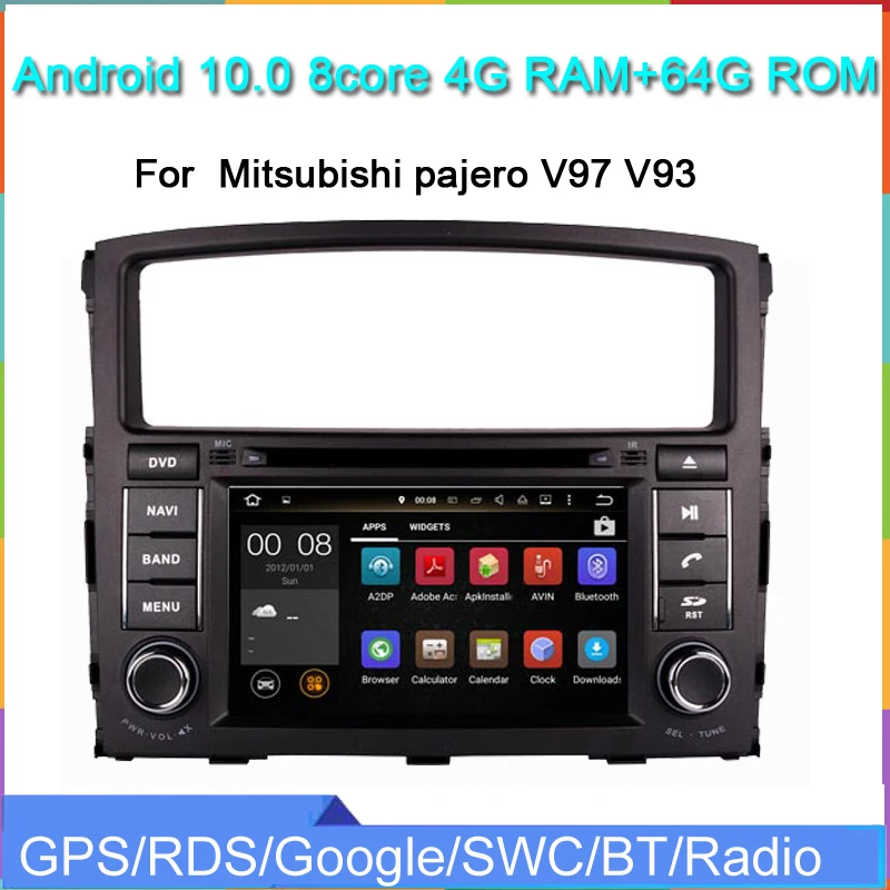 구매 무선 Carplay 8 코어 안 드 로이드 10 자동차 멀티미디어 플레이어 미쓰비시 Pajero V97 V93 자동차 라디오 오디오 스테레오 Gps 네비게이션 BT