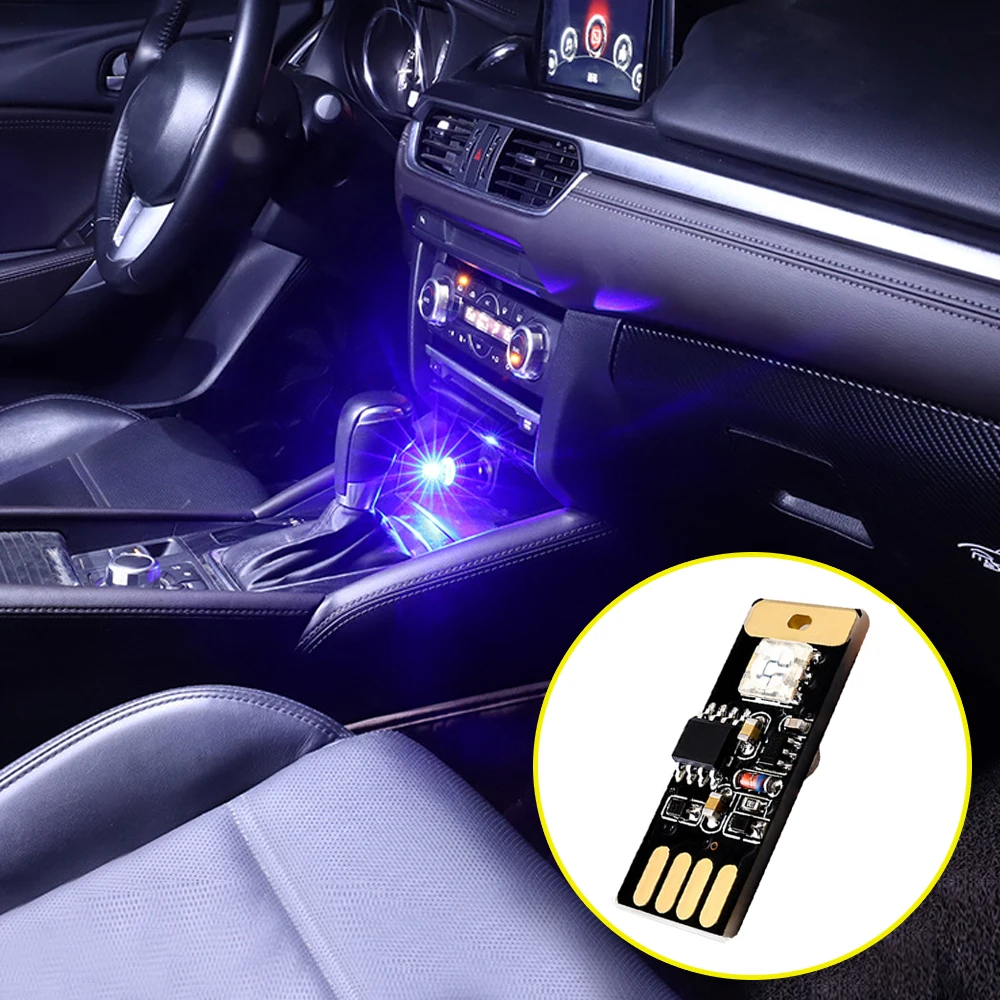 

Mini USB RGB LED Car Light Auto Interior Neon Atmosphere Ambient Light Decorative Lamp Auto Colorful Light Bulbs Car Accessories