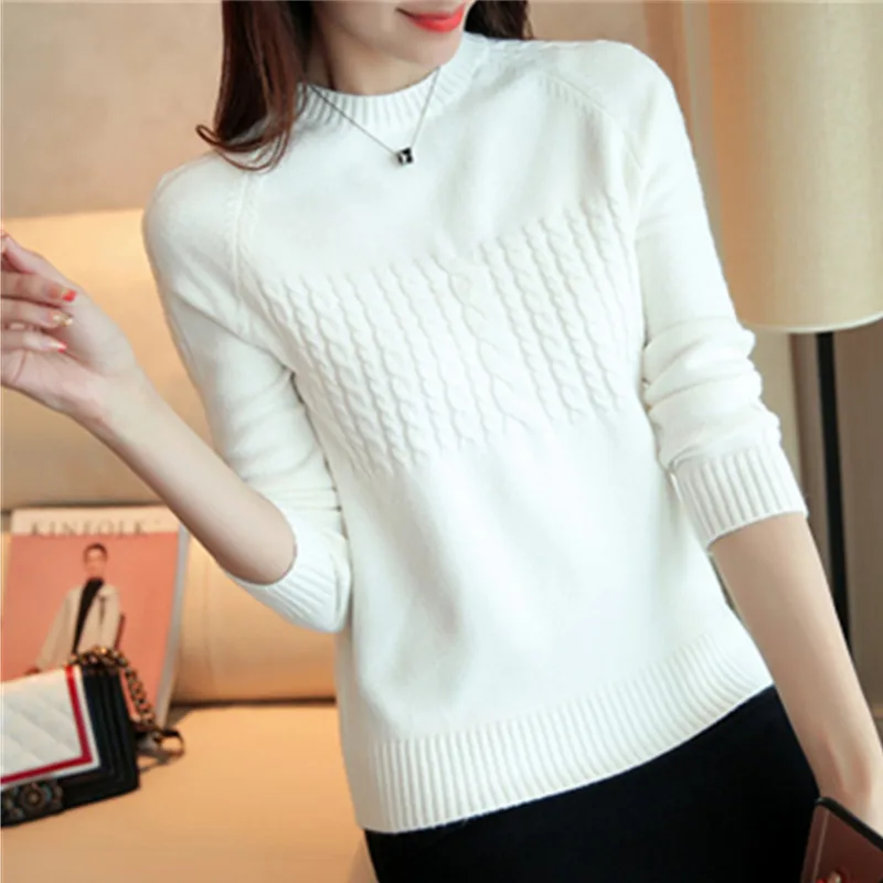 2020 Winter Women's Blouses Pullover Long Sleeve O-Neck Slim Female Knitted Sweater For Female short Solid Sweaters Tops кофты