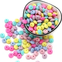 bobo box 10pcs baby teething toys silicone lentil beads 12mm pearl silicone beads bpa free diy baby pacifier chain accessories