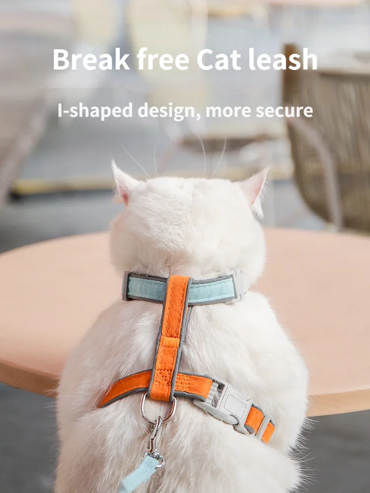 

Pet cat collar Going out cat leash Harness for cats walking rope artifact Adjustable anti-strike kitten collar accessories