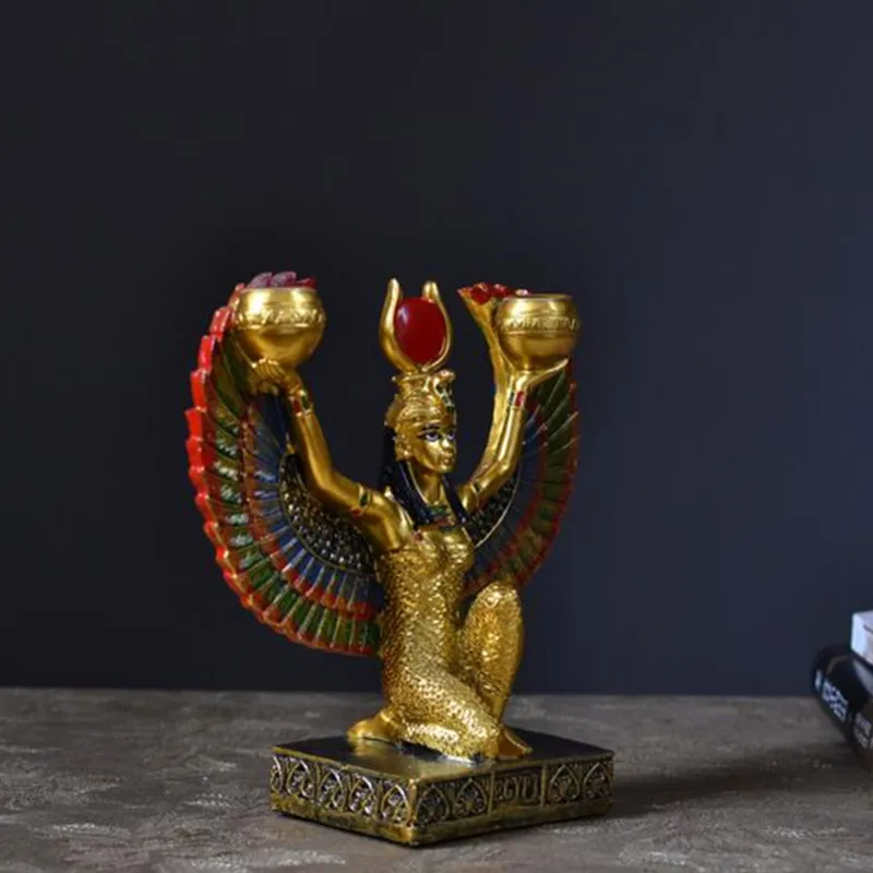 Египетская мифология Исида богиня скульптура сувениры королева подсвечник