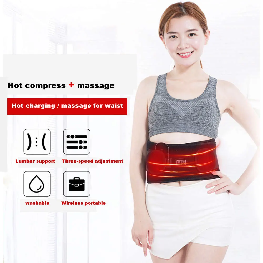 Электрический пояс для защиты позвоночника поясной Массажер прижигания Горячая