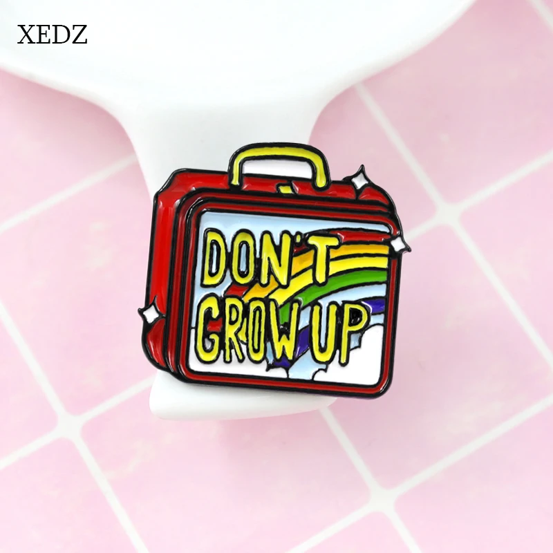 Брошь для ланч бокса XEDZ с надписью Don't GROW UP|Броши| |