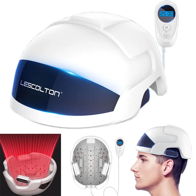 

Hair Regrow LED Infrared Light Helmet Fast Growth Hair Cap Hair Loss Solution For Men Women Laser Treatment Hair Hats
